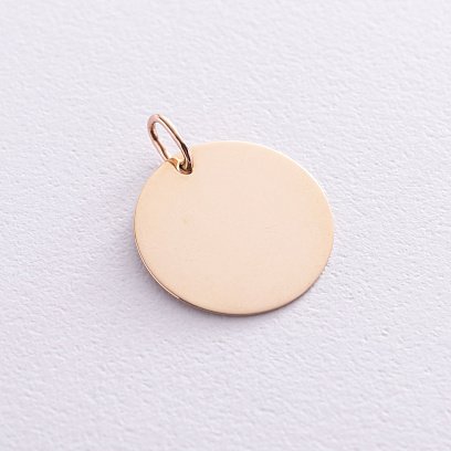 Кулон для гравировки в желтом золоте (21 мм) п03521 №5