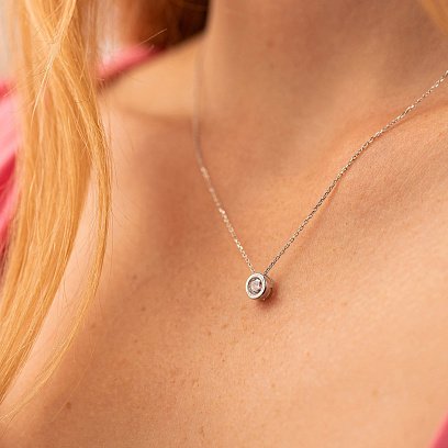 Золоте кольє з фіанітом ﻿ кол01622 №2