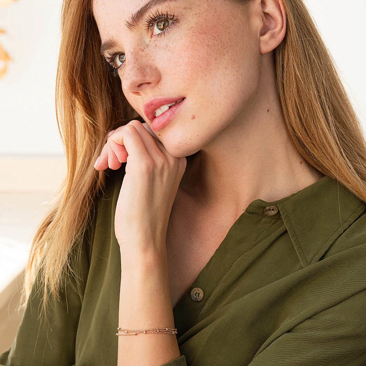 Браслет "Кульки" у червоному золоті б05133 від ювелірного магазину Онікс - 1