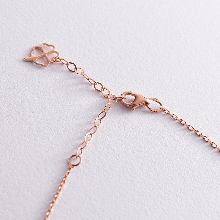 Золоте кольє "Конюшина" з малахітом кол02018 від ювелірного магазину Онікс - 4