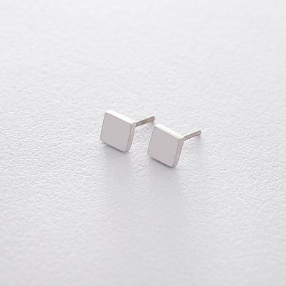 Золоті сережки - пусети "Квадратики" с05437
