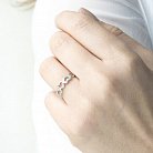 Серебряное кольцо "Сердечки" (фианиты) 112042 от ювелирного магазина Оникс