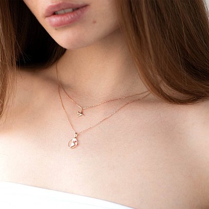 Кольє в червоному золоті "Навколосвітня подорож" кол01682 №2