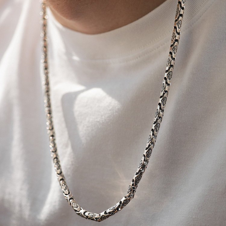 Мужская серебряная цепочка 525ц от ювелирного магазина Оникс - 3