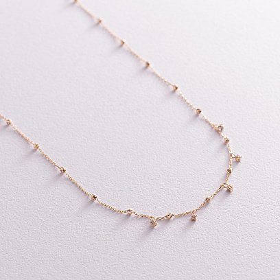 Золотое колье "Элла" с фианитами кол02090