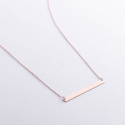 Колье с пластиной для гравировки (красное золото) кол01368 №3