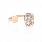 Золотое кольцо с фианитами к05635 от ювелирного магазина Оникс - 2