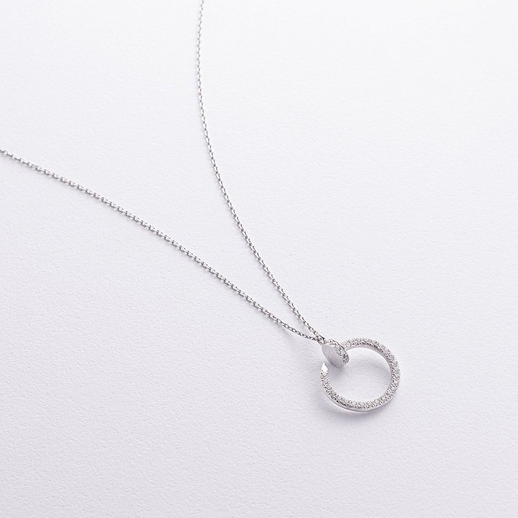 Кольє "Цвях" у сріблі (фіаніти) 1332 від ювелірного магазину Онікс - 2