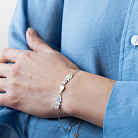 Браслет "Две девочки и сердечко" в белом золоте (фианиты) б05663 от ювелирного магазина Оникс - 3