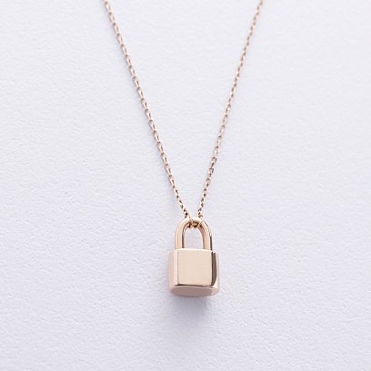 Кольє "Замочок" в жовтому золоті кол01895 №9