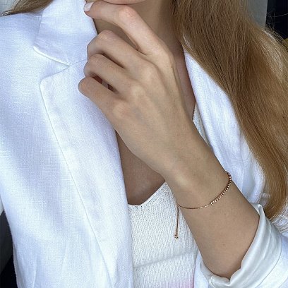 Шариковый браслет из красного золота б04786 №11