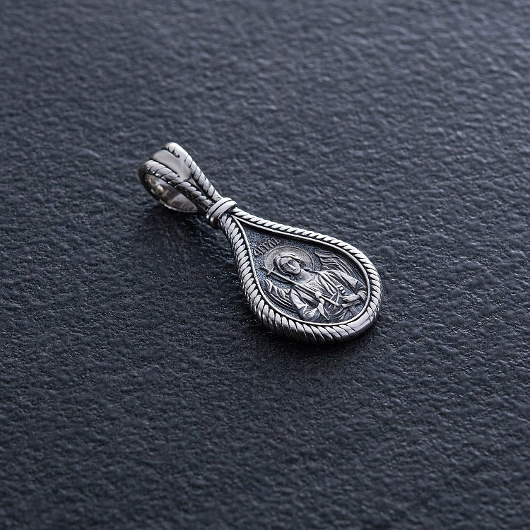 Срібна ладанка "Свята мучениця Любов. Ангел Хранитель" 132980 від ювелірного магазину Онікс - 1