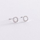 Золоті сережки "Маленький круговорот" з діамантами 102-10055 от ювелирного магазина Оникс - 2