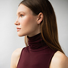 Золотые серьги - пусеты с бриллиантами сб0333di от ювелирного магазина Оникс - 1