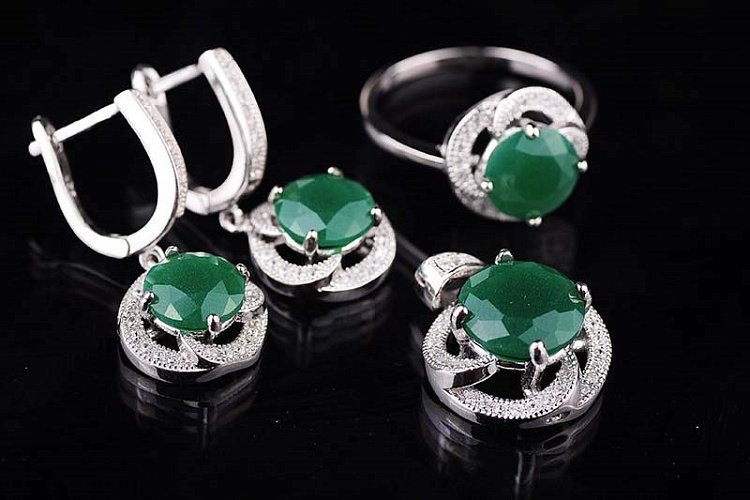 Серьги (шпинель,фианиты) с030 от ювелирного магазина Оникс - 3