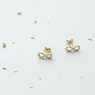 Золотые гвоздики "Бесконечность" с03670 от ювелирного магазина Оникс - 3