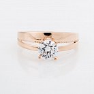 Золотое помолвочное кольцо (фианит) к04901 от ювелирного магазина Оникс - 1