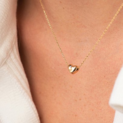 Золоте кольє з сердечком кол01339 №7