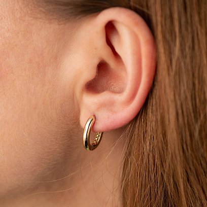 Сережки "Stella" у жовтому золоті с08867 №4