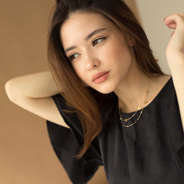 Золоте подвійне кольє з монетками кол01391 від ювелірного магазину Онікс - 6