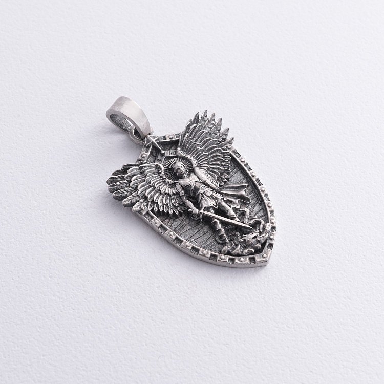 Срібний кулон "Архангел Михаїл. Молитва" 133212 від ювелірного магазину Онікс - 5