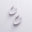 Срібні сережки Мінімалізм 122625 от ювелирного магазина Оникс - 2
