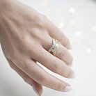 Золотое кольцо с фианитами к03596 от ювелирного магазина Оникс