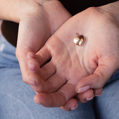 Кулон "Серце" у червоному золоті п03664 №2