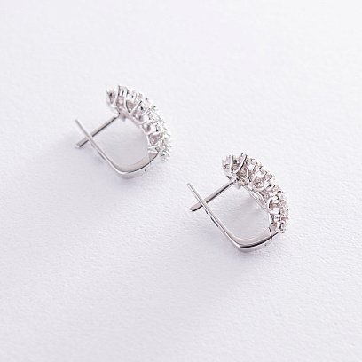 Золоті сережки з діамантами MR17583Egm №3