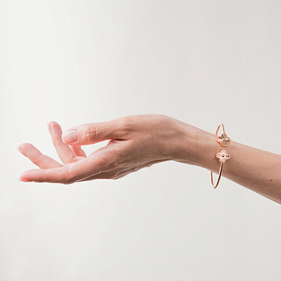 Жорсткий браслет "К﻿онюшина" в червоному золоті б05666 №2