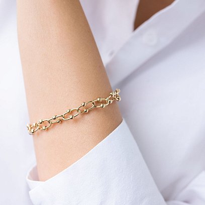 Браслет "Фантазия" в желтом золоте б04710 №4