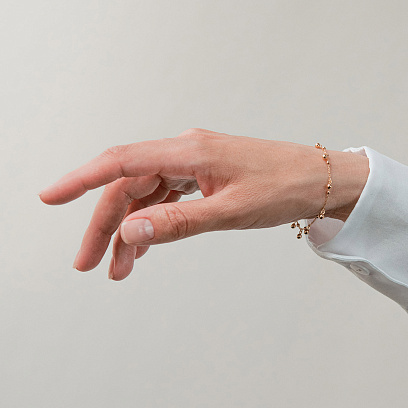 Браслет "Шарики" в желтом золоте б05594 №4