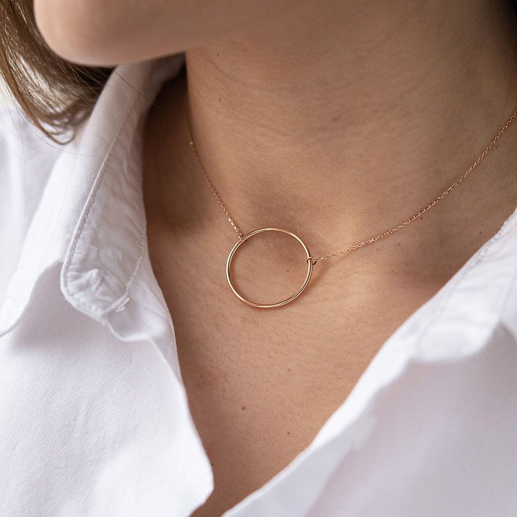 Колье "Большой круговорот" в красном золоте кол01851 от ювелирного магазина Оникс