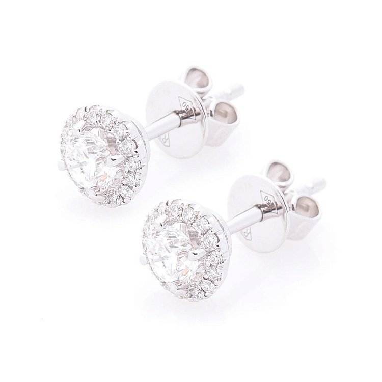 Золоті сережки-пусети з діамантами сб0234ri від ювелірного магазину Онікс