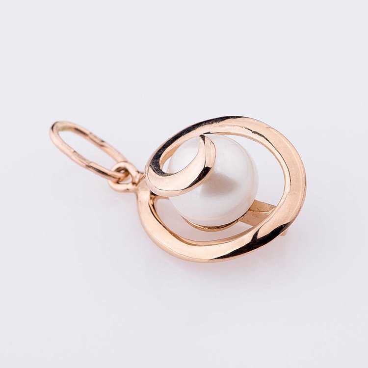 Золота підвіска (культ. прісн. перли) п01174 від ювелірного магазину Онікс - 1