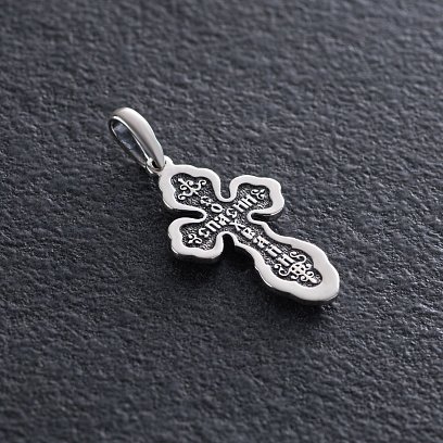 Серебряный крестик (чернение) 131967 №2