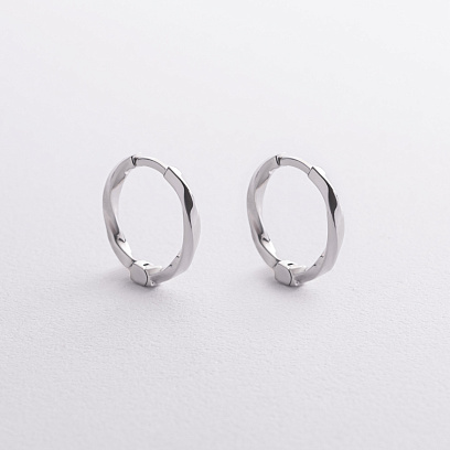 Серебряные серьги - кольца 7341