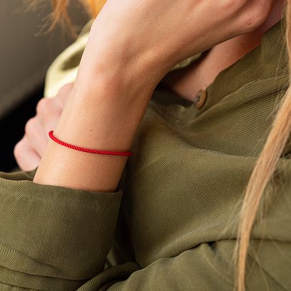 Браслет з червоною ниткою 2 мм 14910 №3