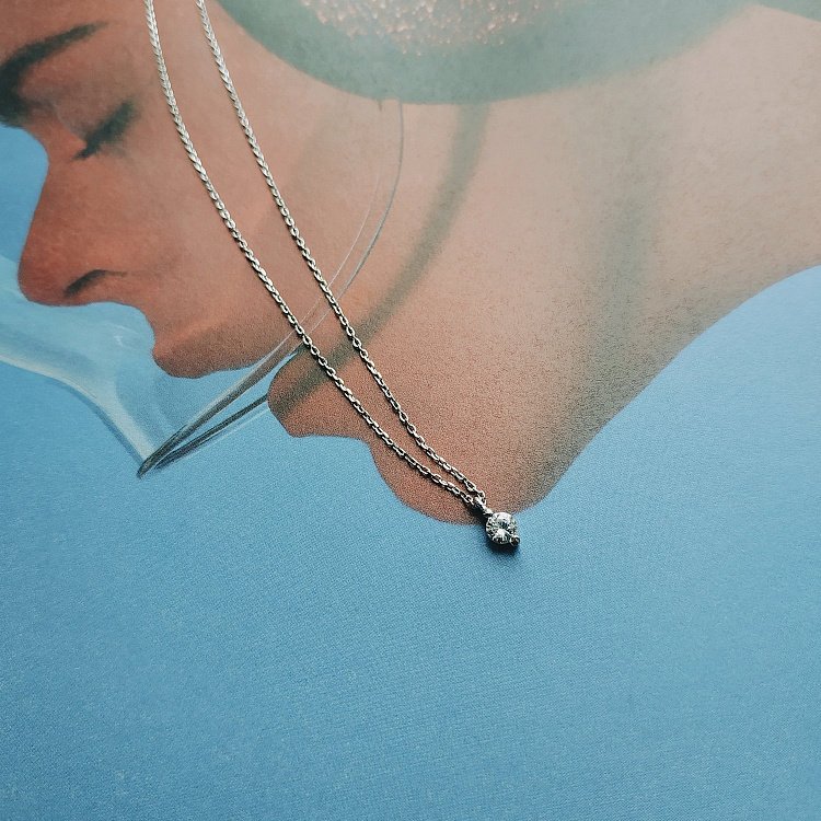 Срібне кольє "Крапля дощу" 181006 від ювелірного магазину Онікс - 11