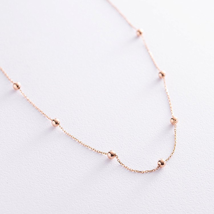 Колье "Шарики" в красном золоте кол02223 от ювелирного магазина Оникс - 3