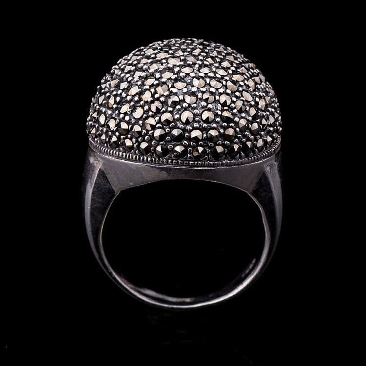 Срібний перстень з фіанітами 11439 від ювелірного магазину Онікс - 3