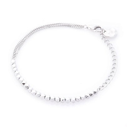 Серебряный браслет с шариками 141258 №4