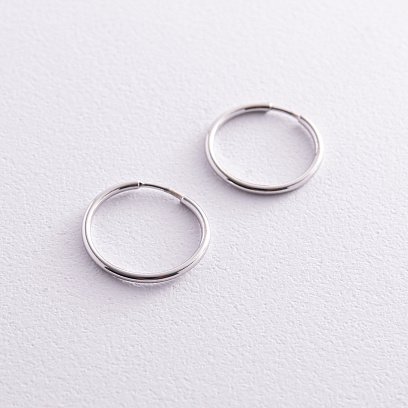 Серьги - кольца в серебре 123244 №3