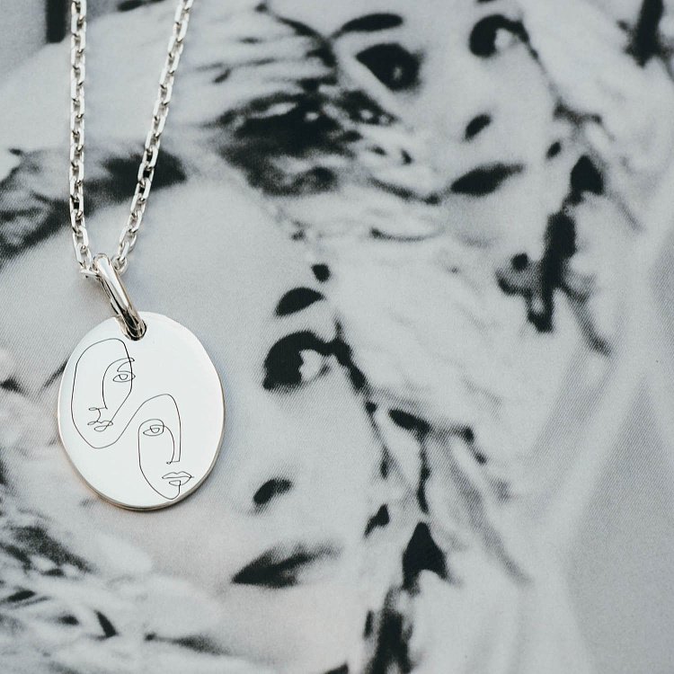 Серебряный кулон "Половинки целого" 133045пол от ювелирного магазина Оникс - 10