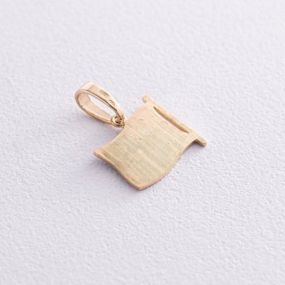 Подвеска "Флаг Украины" в желтом золоте п03780 №3