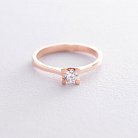 Помолвочное кольцо в красном золоте (бриллиант) кб0136arp от ювелирного магазина Оникс - 2