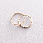 Серьги - кольца в желтом золоте (1.7 см) с07138 от ювелирного магазина Оникс