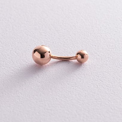 Золотий пірсинг в пупок "Кульки" пир00039