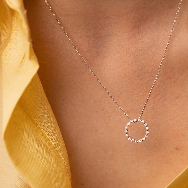 Золоте кольє з діамантами колб0109z від ювелірного магазину Онікс - 10