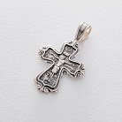 Срібний православний хрест (чорніння) 132401 от ювелирного магазина Оникс